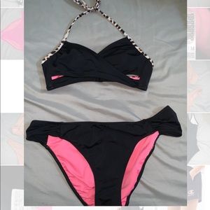 PINK Black Bikini